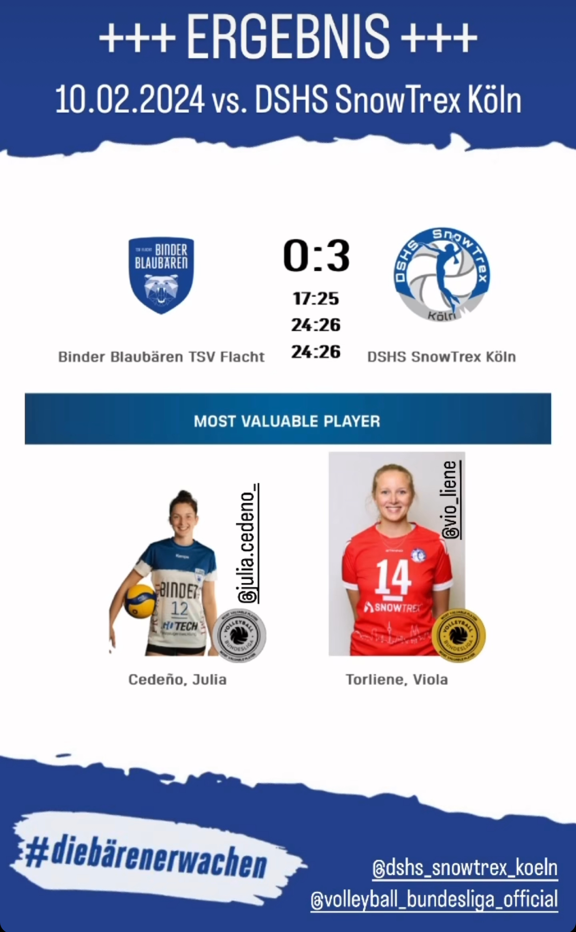 Binder Blaubären TSV Flacht vs. DSHS SnowTrex Köln